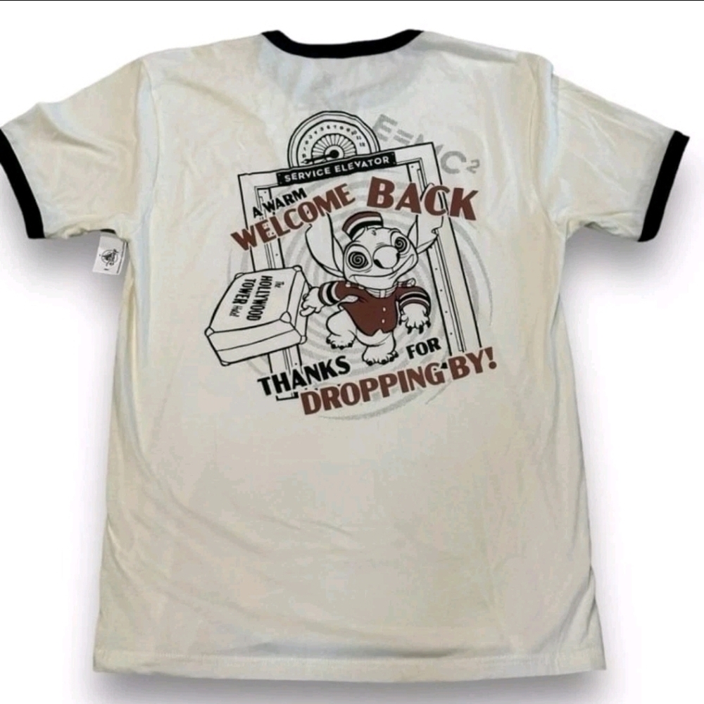 Disney Parks 2024 Tower Of Terror Hotel Out Of Order Stitch T-Shirt Unisex
